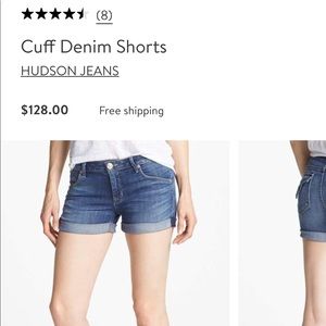 Hudson Jeans “Hampton” cuffed shorts in “hackney”